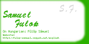 samuel fulop business card